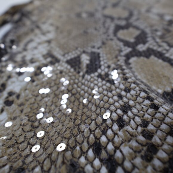 Michael Kors Stretch Snake Print Sequin Front Figure Flattering Large - Picture 3 of 11